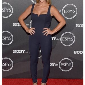 Kittenish Navy Romper